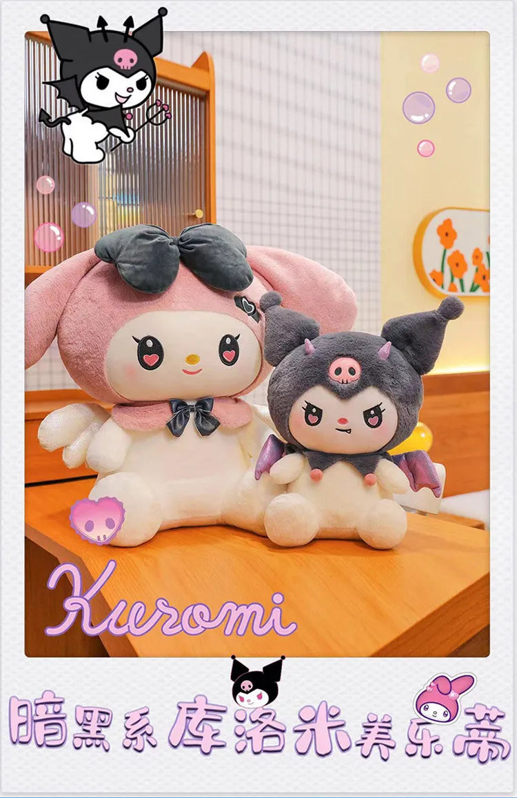 40 50 60 Cm Kawaii Large Size Demon Kuromi Plush Toys Angel Melody Doll Pillow Birthday and Holiday Gifts Cute Stuffed Toy Anime