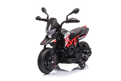 Red, Licensed Aprilia Electric Motorcycle, 6V Kids Motorcycle, Ride On Toy w/Training Wheels, LED Lights, Sounds &amp; Music, Batter