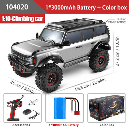WLtoys 104020 1/10 Professional RC Car Off Road 4x4 2.4G 4WD Remote Control Cars 45 Minutes Working Time Climbing Car Adult Toy