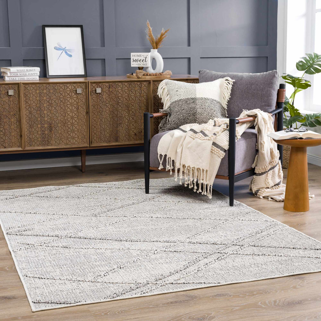 Baqer Bone &amp; Taupe Area Rug
