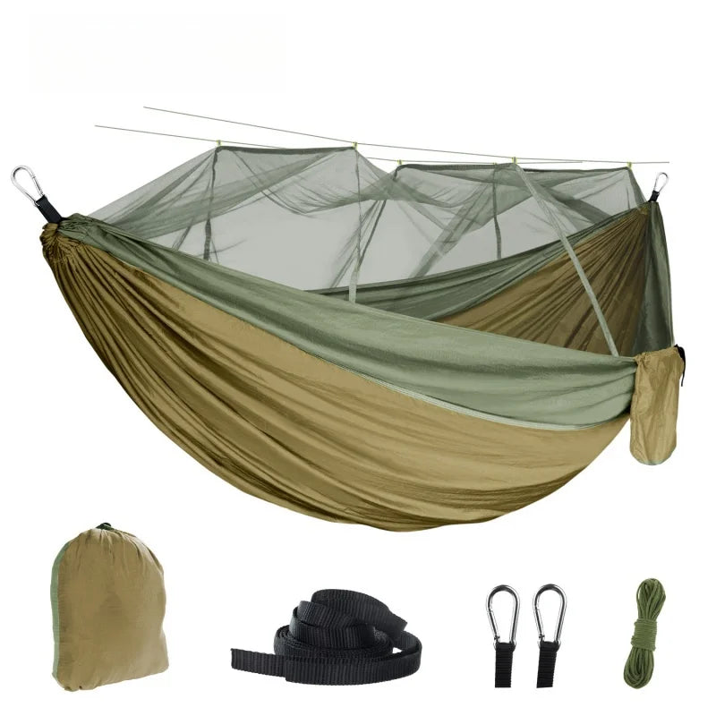 Portable Mosquito Net Automatic Quick Opening Anti-mosquito Hammock Camping Swing Hammock For Outdoor Travel Sleep Equipment