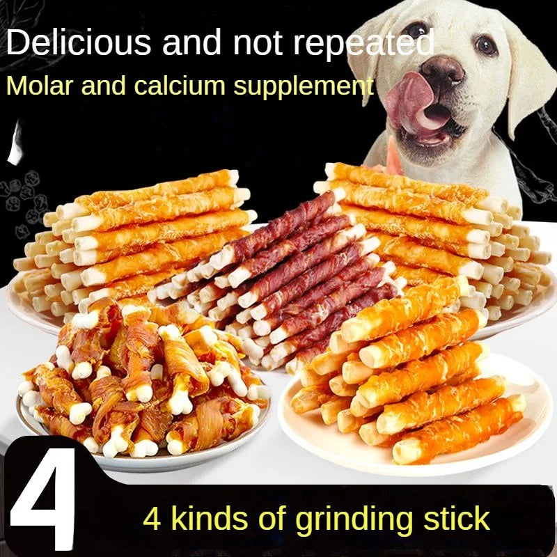 3 Packs Multiple Flavors Freeze Dry Dental Chews Pet Snacks Clean Teeth Chicken Duck Meat Dogs Training Reward Pet Dry Food