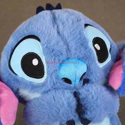 28cm Disney Stitch Angel Anime Plush Doll With Lighting Music Airbag Kawaii Appease Toy Baby To Soothe Sleep Peluche Kids Gift