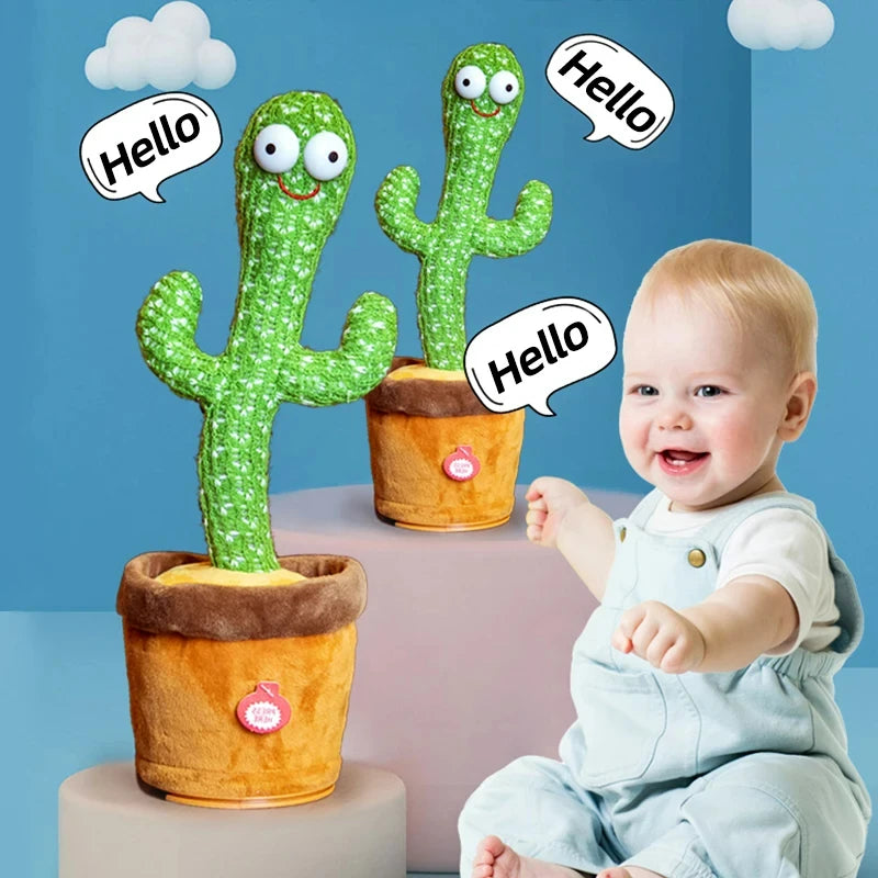 1pc Dancing Cactus Toy,Repeat Talking ,Song Speaker Wriggle Dancing Sing Talk, Plushie Stuffed ,Interaction and Decoration