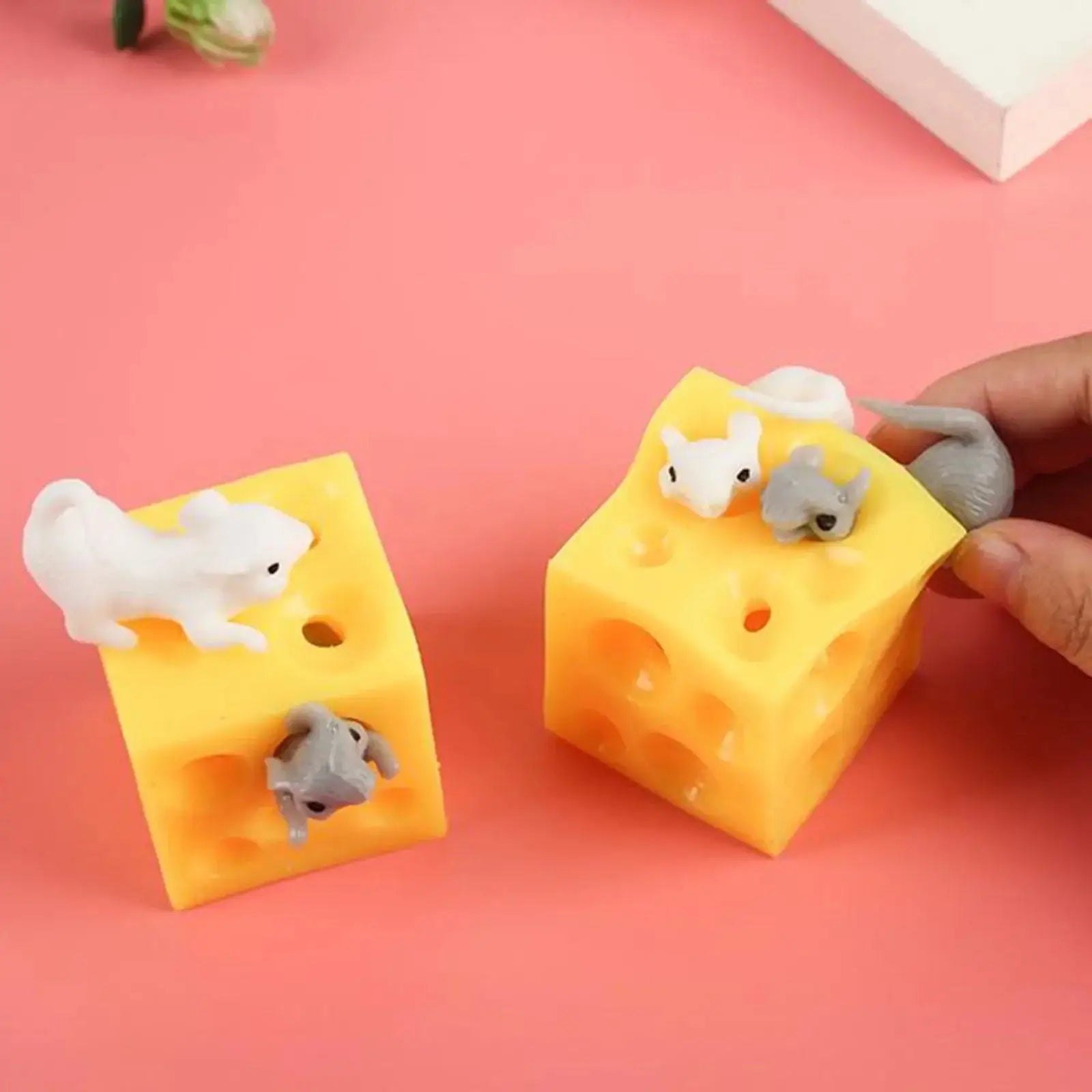 Cheese Mouse Squeeze Toy Relieve Stress And Anxiety Autism Sensory Fidget Kids Antiestrés Juguetes Cumpleaños Invitados Niños