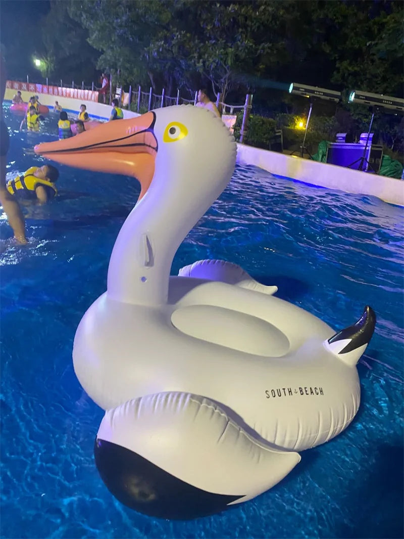 150cm Inflatable Toucan Pool Float 2022 Newest Ride-On Swan Inflatable Swimming Ring Water Mattress Summer Water Party Toys