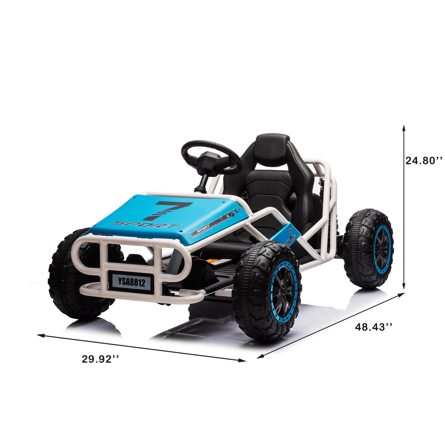 24V Ultimate Go-Kart, Ride On Toy for Big Kids Ages 6+, 2x200W Powerful Motor, 6MPH Outdoor/Off-road/Dirt Road Electric Car