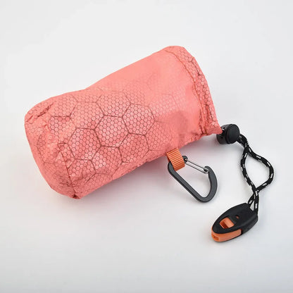 Portable Waterproof Emergency Survival Sleeping Storage Bag Hiking Sack Camping Gear Thermal Bivy Aid Rescue Kit Mylar Blanket