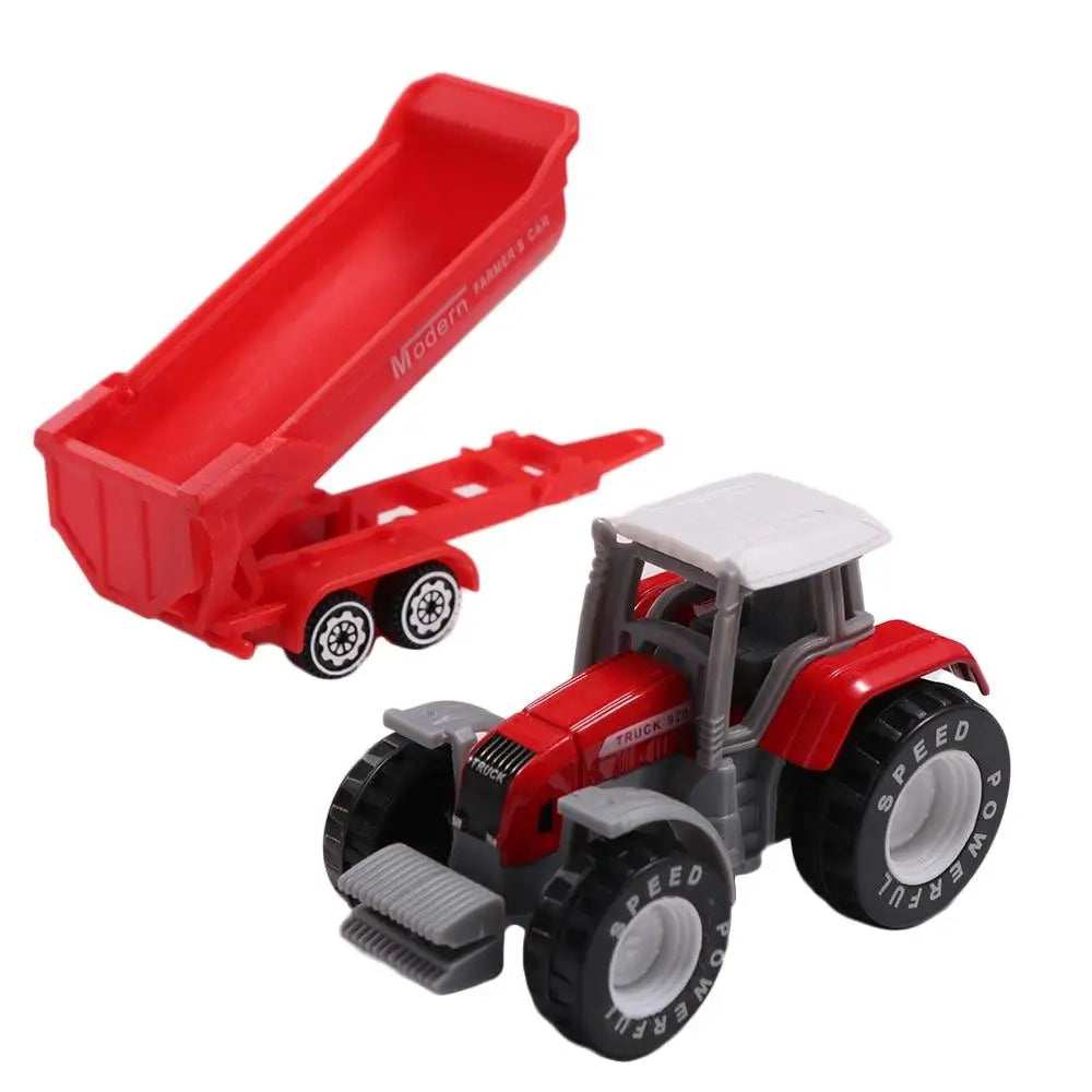 Children Kids Alloy Construction Excavator Tractor Dump Truck Farmer Vehicle Engineering Car Model Model Car Toys Tractor Toy