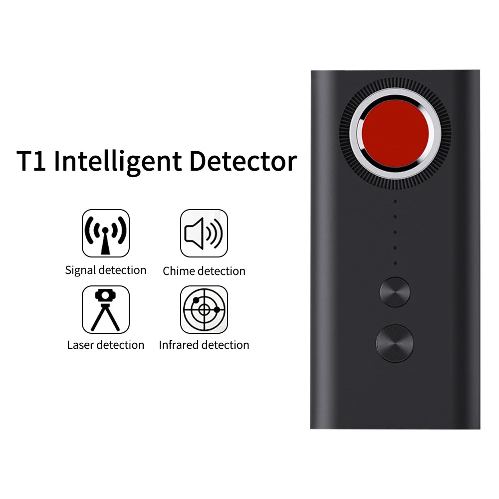 T1 Detector Hidden Camera Search Lens Sound GPS Tracker RF Signal Finder Scanner Device Spy Gadget Anti-theft Scanning Detector