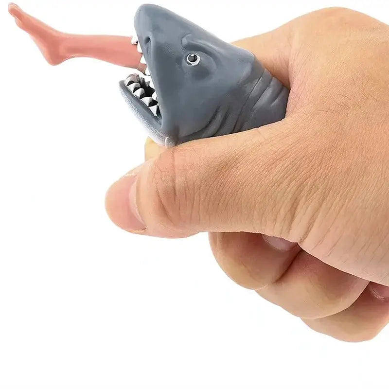 1-4pcs Funny Man-eating Shark Pinch Fun Toys Adult Children Relieve Pressure Vent Squeeze Toy Shark Man-eating Leg Trick Toys