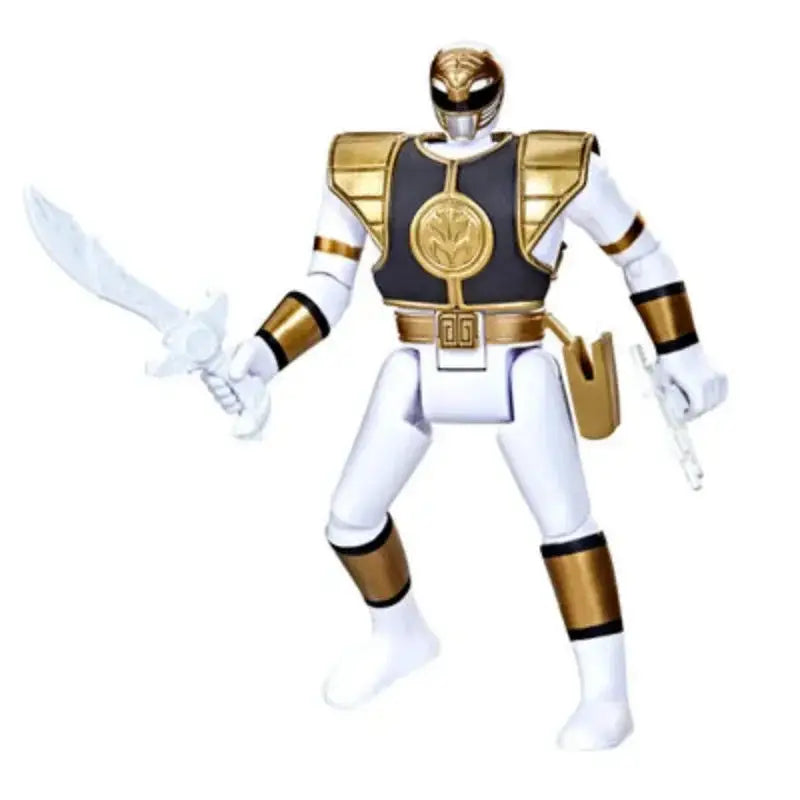 White Power Ranger action figure with sword