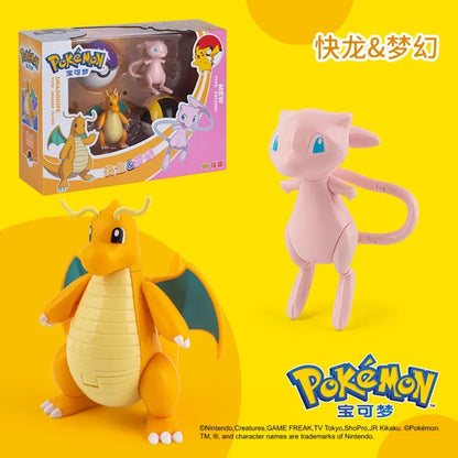 Genuine Pokemon Pikachu Mewtwo Blastoise Venusaur Gyarados Solgaleo Lunala Ball Figurine Doll Transformation Toy Birthdays Gift