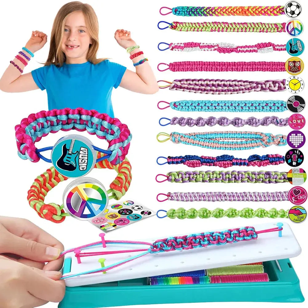 Friendship Bracelet Making Kit for Girls - Arts and Crafts Jewelry Making Toys for 5 6 7 8 9 10 11 12 Years Old, Gifts for Kids