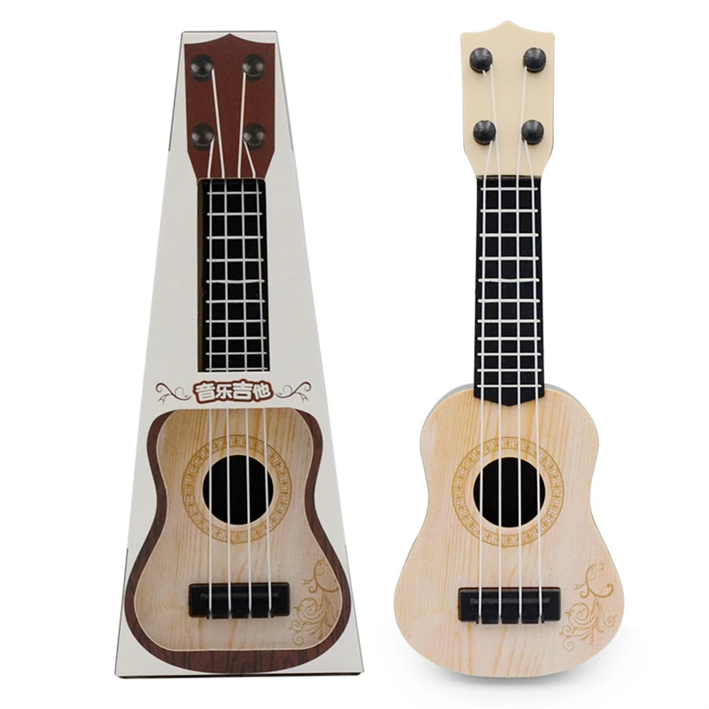 25cm Ukulele Toy 4-string Small Guitar Model Children Early Music Enlightenment Musical Instrument Gifts