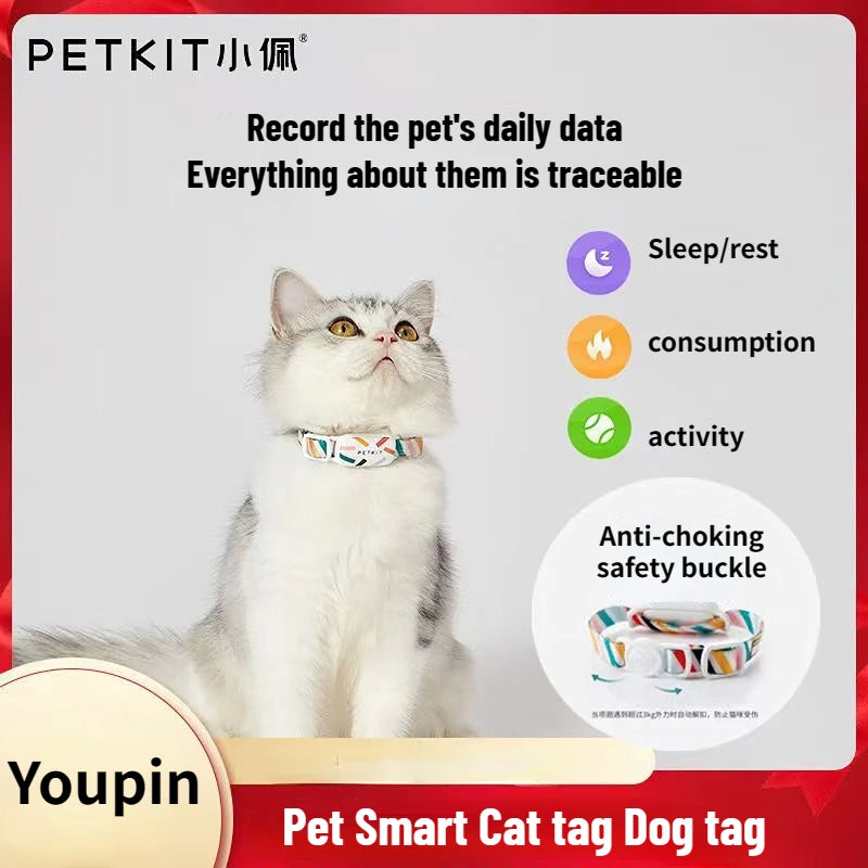 PETKIT Fit 3 Smart Pet Collars Tag Bluetooth Remote Control Waterproof Activity & Sleeping Monitor for Dog Cat Pet Supplies