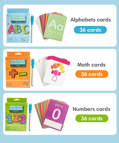 36 Cards Children Reading and Writing Number Cognition Flashcard Maths Learning Cards Baby Montessori Kids Early Educational Toy