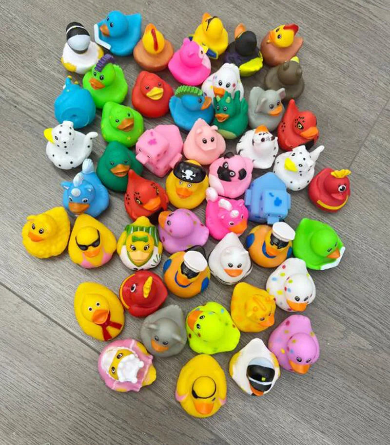 5-100pcs Rubber Duck Kids And Toddler Toy Duck Baby Bath Toys Summer Beach Shower Game Toy Birthday Gift For Children