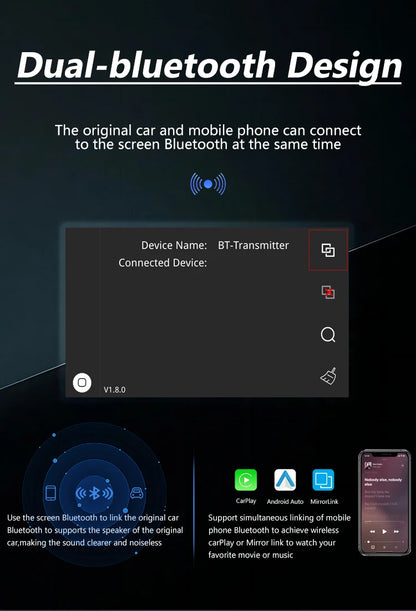 Wireless CarPlay for Mercedes Benz 5.0 A CLA GLA W176 C-Class W205 GLC 2015-2018 with Android Auto Mirror Link AirPlay Car Play