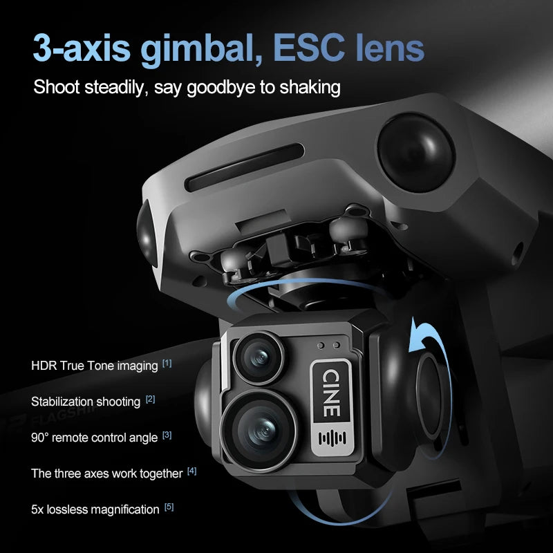 ZLL D12 Drone With 8K HD Camera Screen Remote GPS 360° Obstacle Avoidance 5G Wifi FPV Brushless Motor RC Dron Load capacity 500g