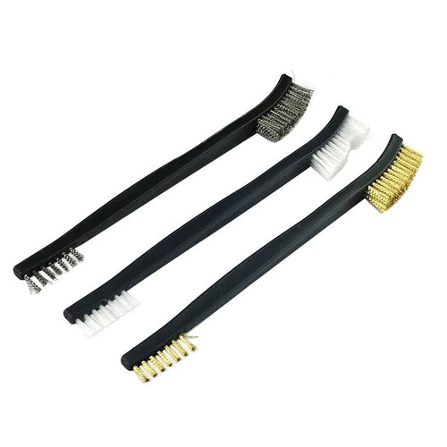 ALLSOME Double-end Steel Wire Brush &amp; Nylon Pick Set Universal Hunting