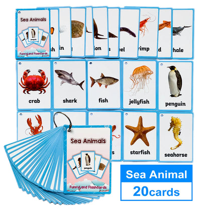 Farm Animal Wild Animals Learning English Words Cards For Kids Child Educational Toys Preschool Teaching Aids Classroom Decor