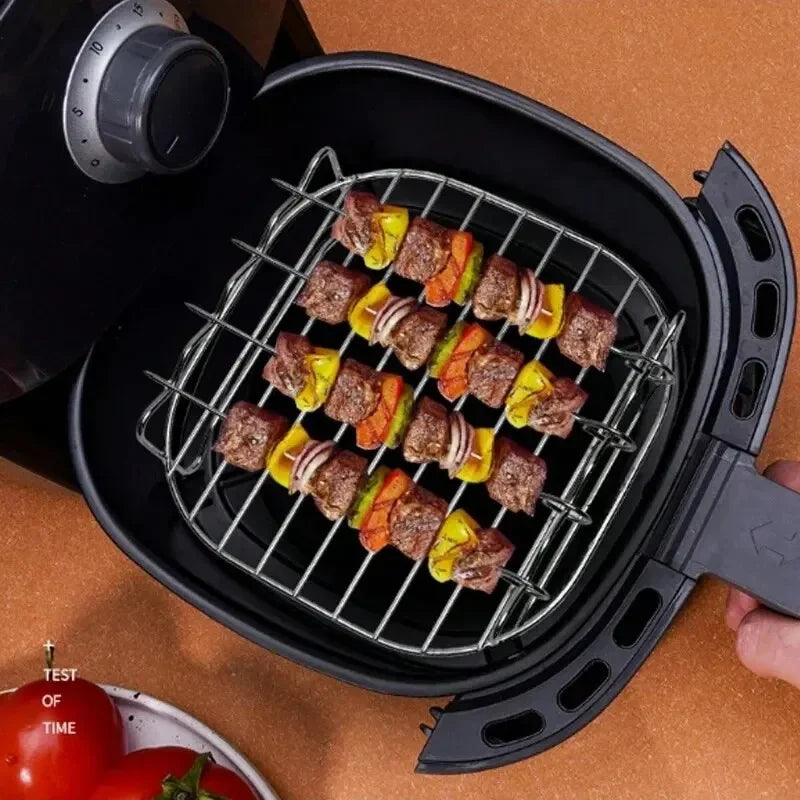 Air Electric Fryer Accessories Stainless Steel Double Layer Grill Rack Steam Rack Air Fryer Rack