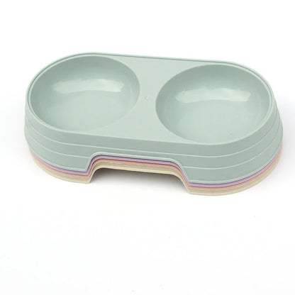Wheat Straw Pet Double Bowl Dog Bowl Cat Dog Drink Water and Eat Dual-use Rice Bowl Pet Supplies Cats Feeder Pets Items