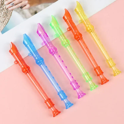 1PC Plastic Six-hole Flute Musical Instrument Toys for Kids Music Sense Training Children Educational Toy Baby Fun Birthday Gift