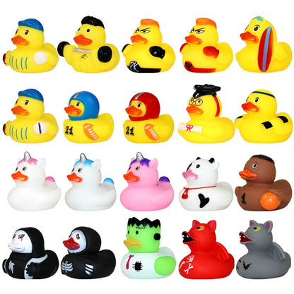 5-30 PCS New Cute Rubber Duck Assorted Duck Bath Toys Kids Shower Bath Toy Gifts Baby Birthday Party Gifts Decorations