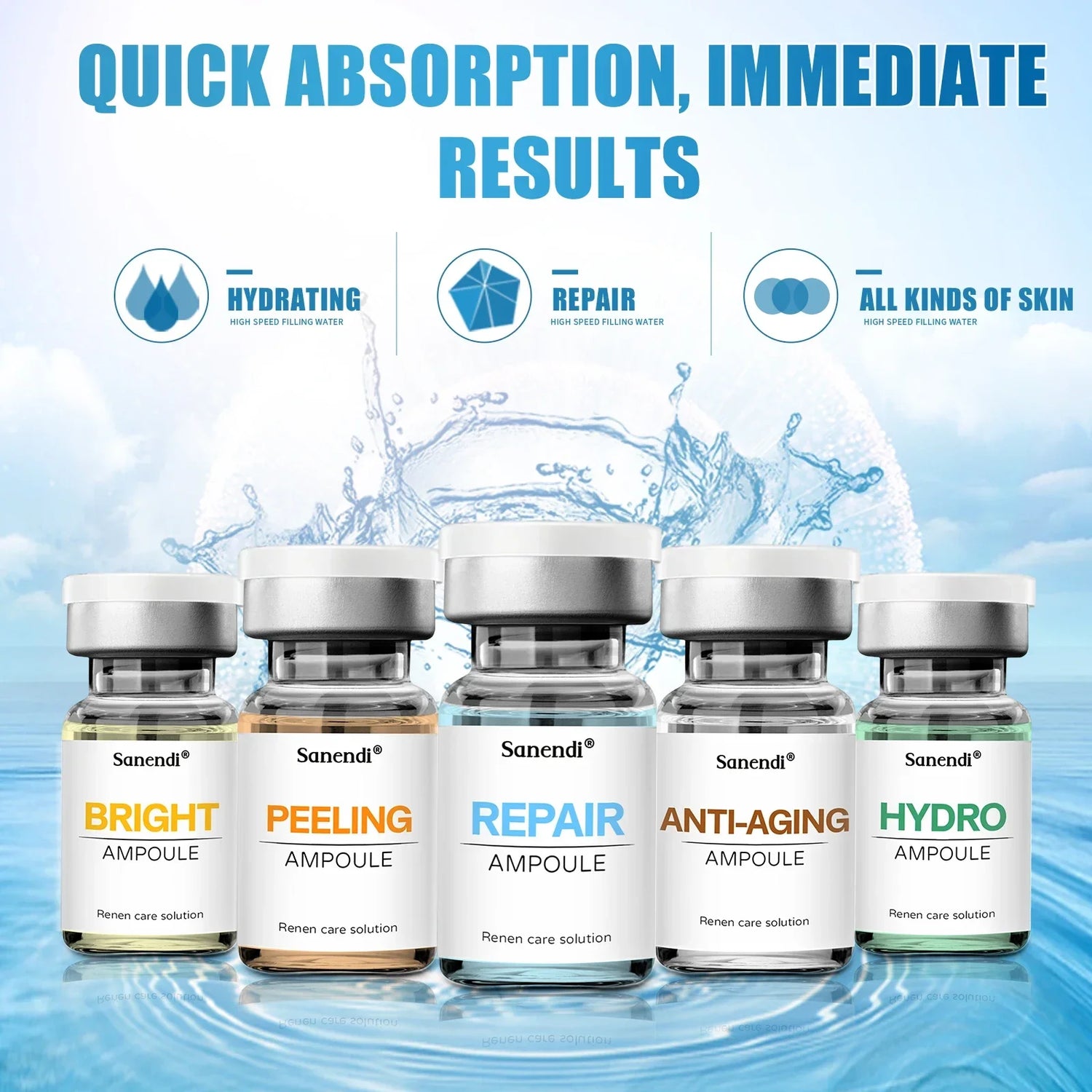 jet peel care Ampoule whitening facial ACID PEELING HYDRO CONCEENTRATE ANTI-AGING oxygen deep cleaner skin water
