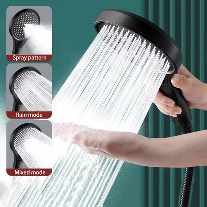 Showerhead 3 modes shower for bathroom items large panel accessories knobs showers replete portable heads parts fixture home