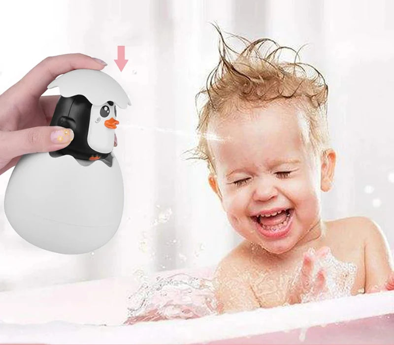 Baby Bathing Toy Kids Cute Duck Penguin Egg Water Spray Sprinkler Bathroom Sprinkling Shower Swimming Water Toys For Kids Gift