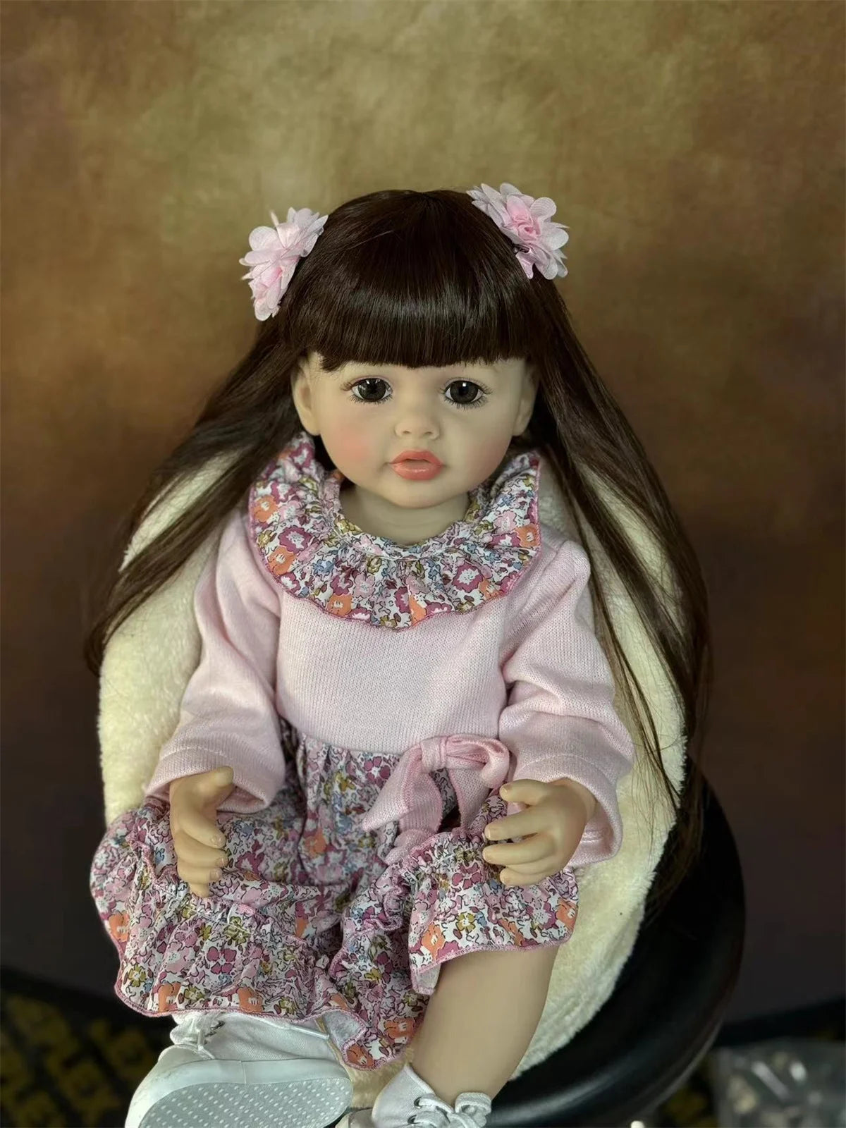 55 CM 22 Inch Reborn Dolls Realistic Full Silicone Baby Bebe Vinyl Newborn Girl Doll Princess Toddler Toy Gift