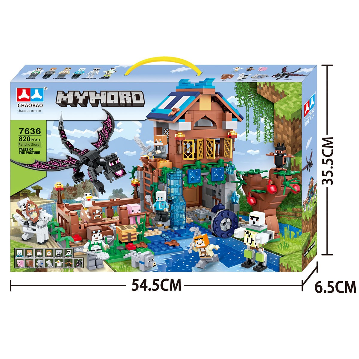 Fashion Baby Renren Cave Cottage Village End Shadow Dragon Building Blocks