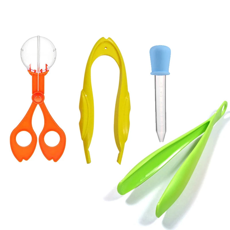 1Set Fine Motor Skill Training Tool Set Toys Montessori Early Learning Education Toys Toddler Kids Drop Scoop Clip Tweezers Tool