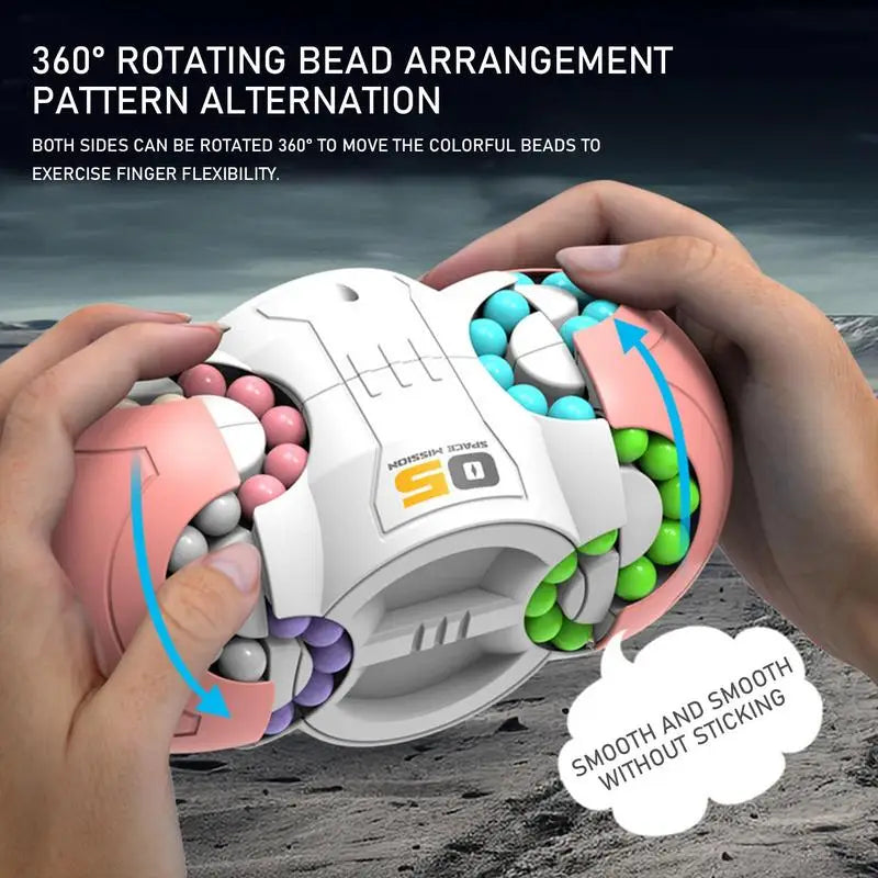 Magic Bean Rotating Toy Fidget Toys For Kids 360-Degree Rotating Learning & Education Toys Educational Cube Spinner For Kids