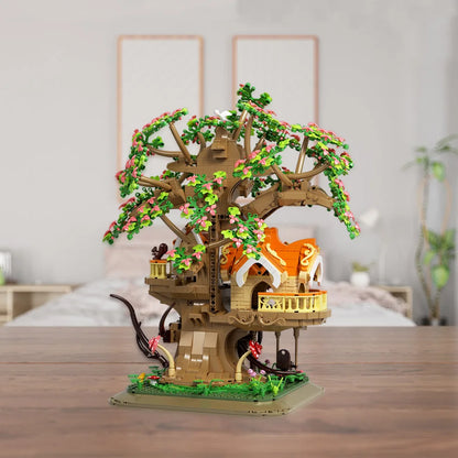 Tree Building Block Toy with LED Light, Mini Brick Building Set Gift for Adult Teen 14+