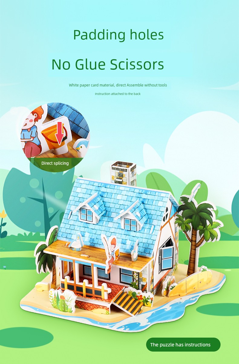 DIY Fun House Creative House 3D Puzzle Model