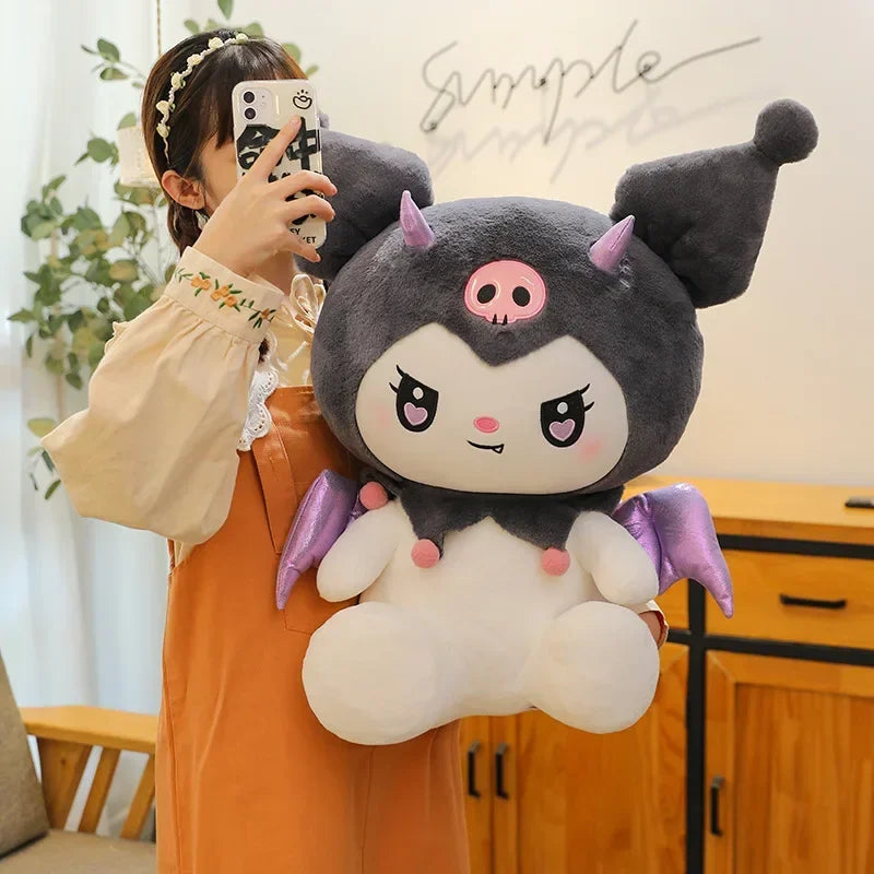 40 50 60 Cm Kawaii Large Size Demon Kuromi Plush Toys Angel Melody Doll Pillow Birthday and Holiday Gifts Cute Stuffed Toy Anime