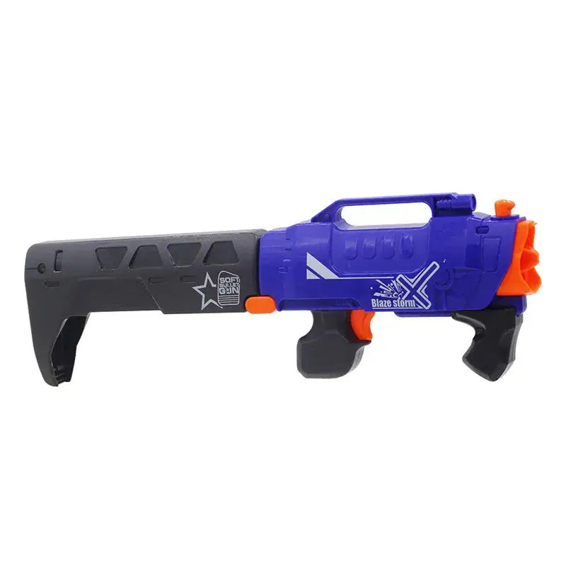 Foldable buttstock Manual Burst Soft Bullet Gun Suit for Nerf Bullets Toy Pistol Gun Darts Blaster Outdoor Game Toys for Kids