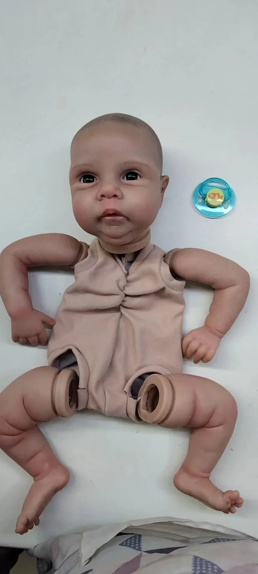 20inch Already Painted Kit Miley Reborn Doll Parts Cute Baby 3D Painting with Visible Veins Included Cloth Body and Eyes