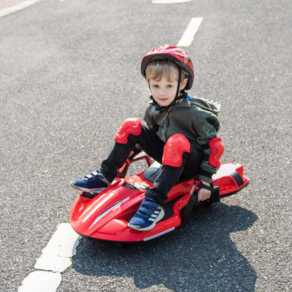 24v Kids Ride On Electric Scooter W/ Helmet Knee Pads,24v Ride On Toy For Kids,Spray Function Wheel-Hub Motor Electric Scooter