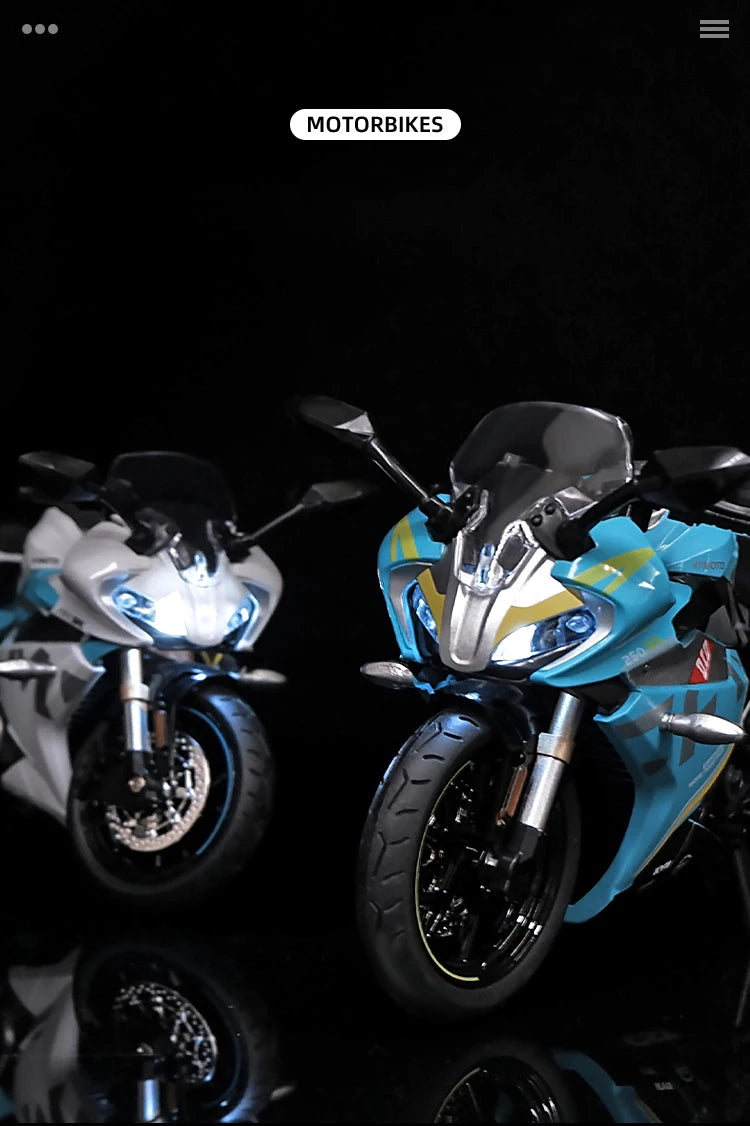 1:12 Spring Breeze CF 250SR Diecast Motorcycle Model Toy Replica With Sound &amp; Light birthday  christmas gift Collection bike