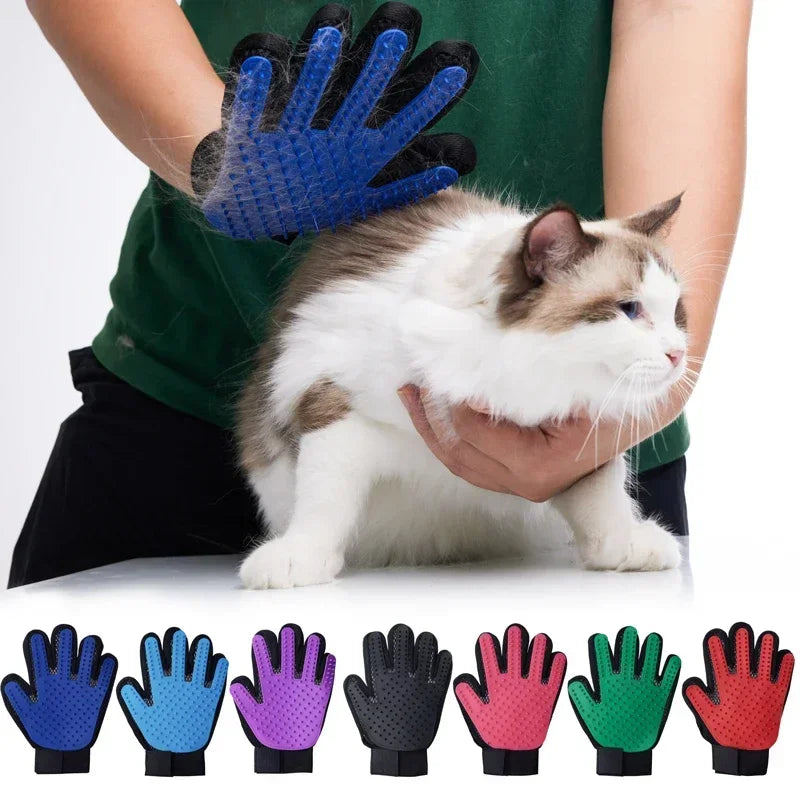 Pet Hair Remove Gloves Rubber Cat Grooming Hair Deshedding Brush Dog Comb for Bath Remover Clean Massage Pet Gloves