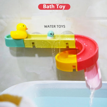 Baby Bath Toys Wall Suction Cup Marble Race Run Track Bathroom Bathtub Water Game Play Bathing Shower Toys For Children