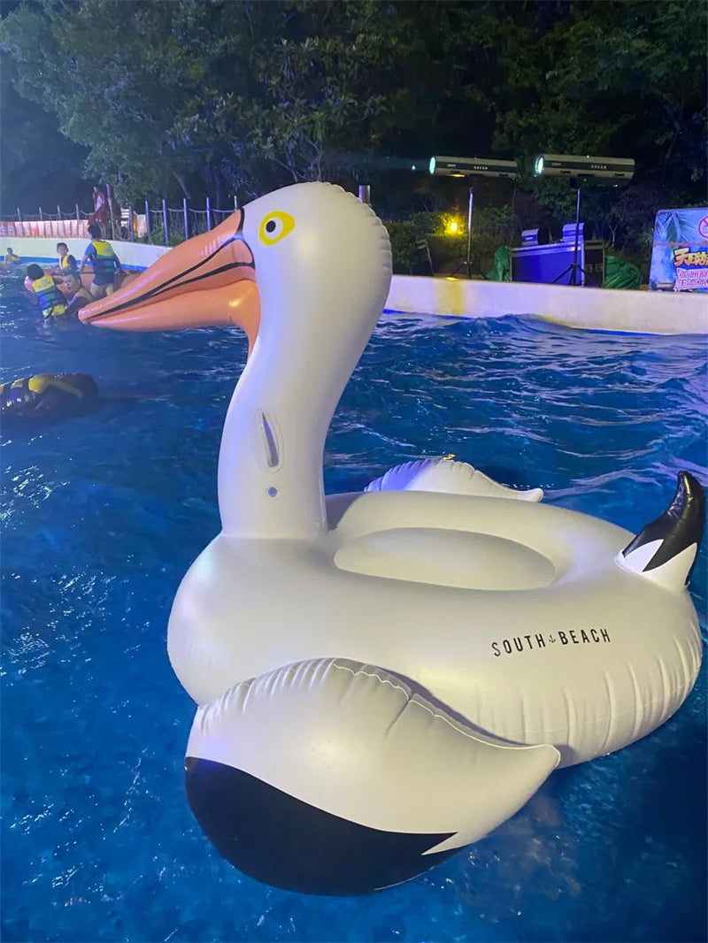 150cm Inflatable Toucan Pool Float 2022 Newest Ride-On Swan Inflatable Swimming Ring Water Mattress Summer Water Party Toys