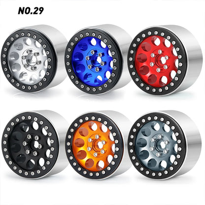 YEAHRUN 2/4pcs Metal Beadlock 2.2 inch Wheel Rims Hubs for Axial Wraith 90048 RR10 TRX-4 1/10 RC Crawler Car Upgrade Parts