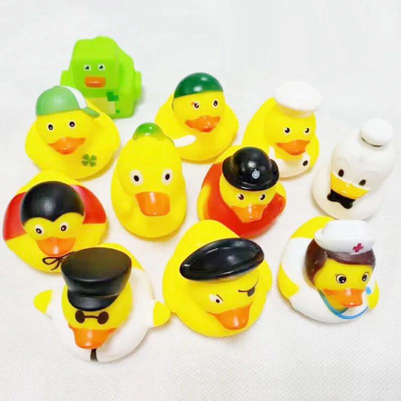 5-30 PCS New Cute Rubber Duck Assorted Duck Bath Toys Kids Shower Bath Toy Gifts Baby Birthday Party Gifts Decorations