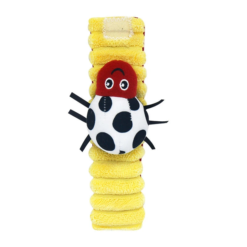 Cartoon Plush Socks Wrist Strap Rattles Baby Toys 0-12 Months Newborn Infant Kids Animal Sock Foot Finder Toy Gift Soft Rattle